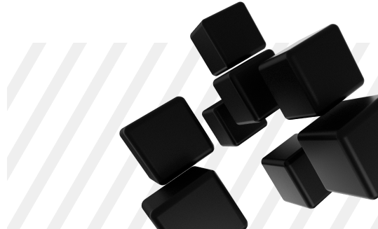 Abstract black cubes